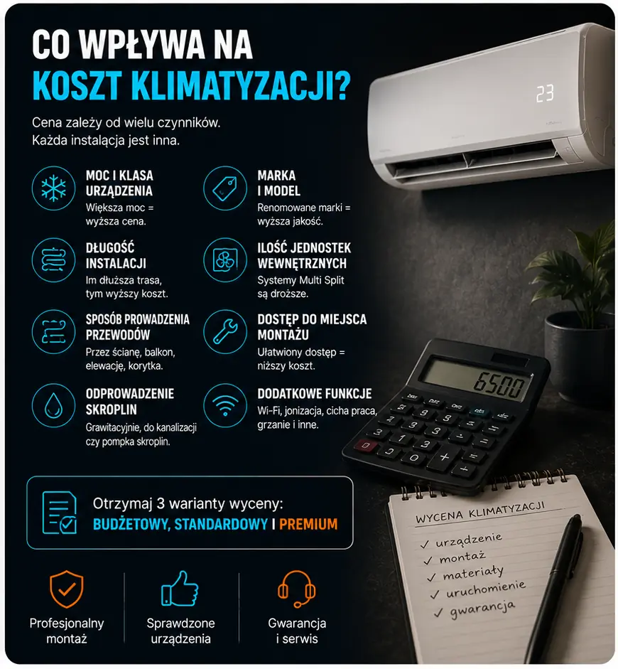 Cena klimatyzacji z montażem